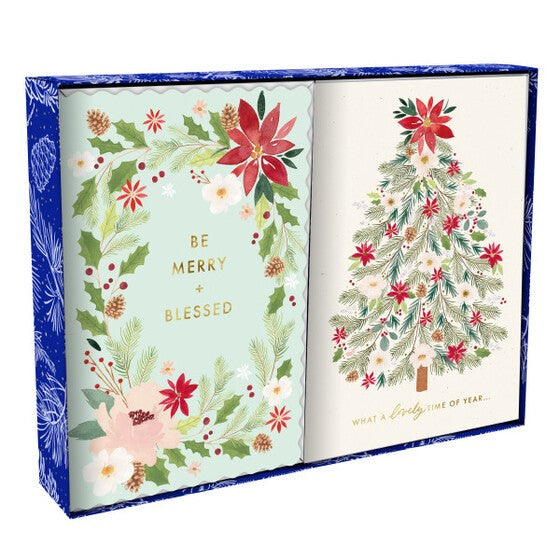 What a Lovely Time of Year/Be Merry and Blessed 18 Pack Christmas Cards