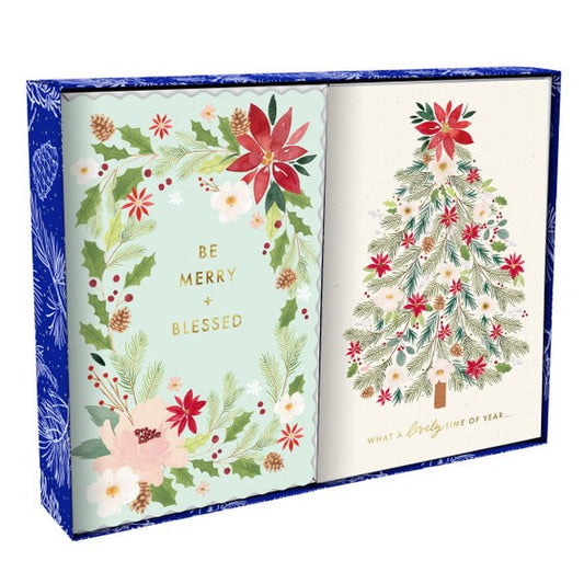 What a Lovely Time of Year/Be Merry and Blessed 18 Pack Christmas Cards