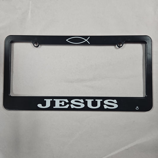 License Frame: Jesus / Fish