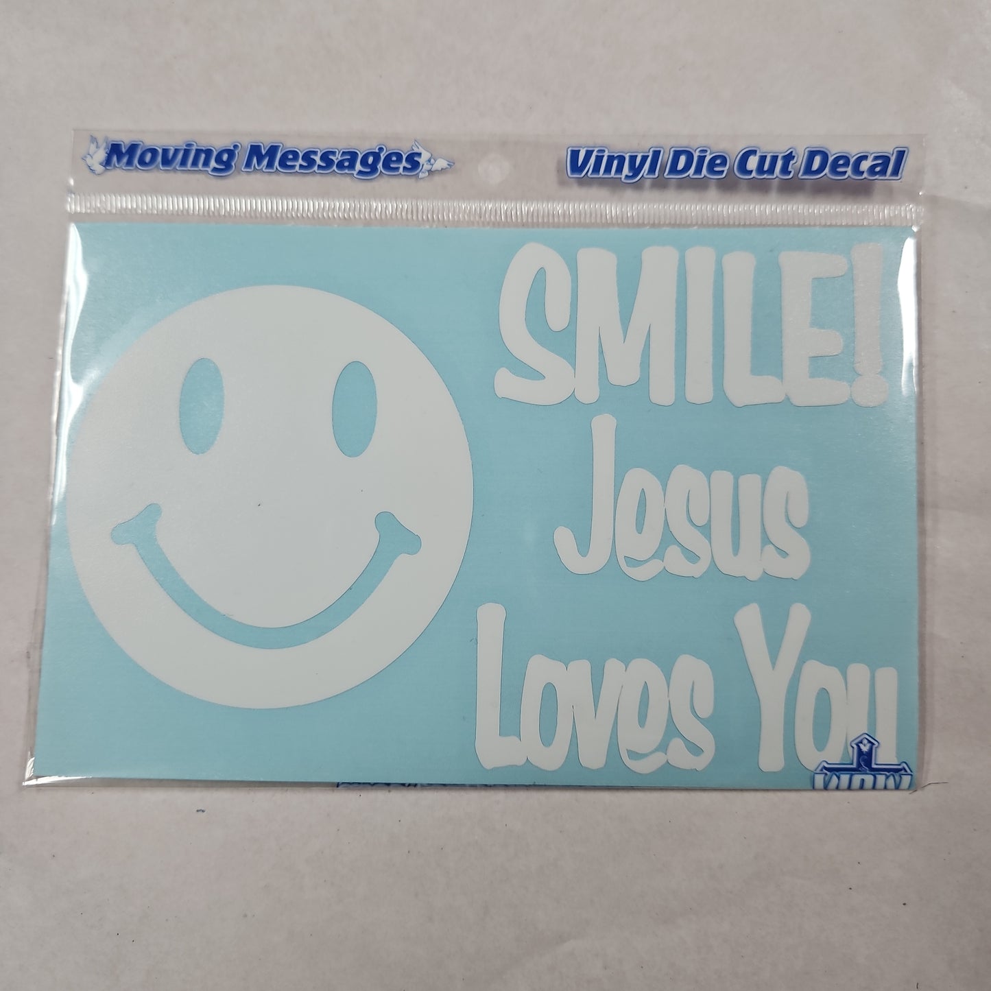 WINDOW STICKER-SMILE JESUS LOVES YO