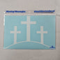 WINDOW STICKER-3 CROSSES