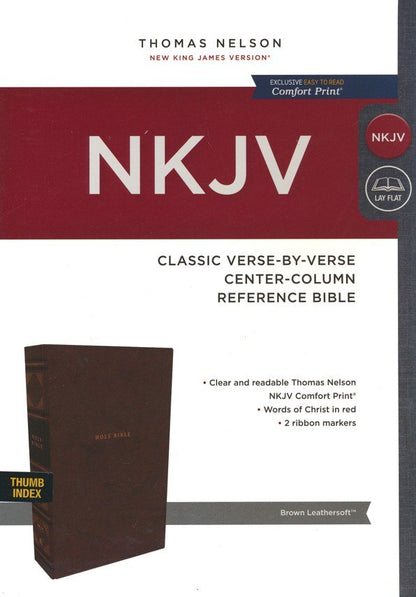 NKJV, Reference Bible, Classic Verse-by-Verse, Center-Column Thumb Indexed