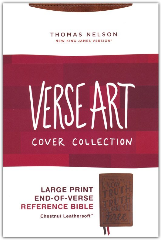 NKJV, Personal Size Large Print End-of-Verse Reference Bible, Verse Art Cover Collection