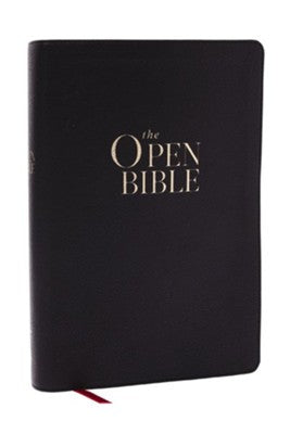 The Open Bible, New King James Version-Black Leathersoft; Indexed