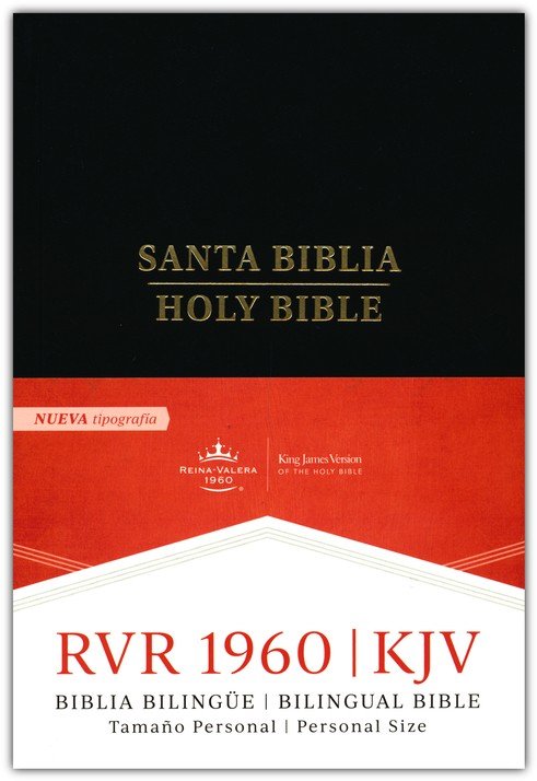 RVR 1960/KJV Biblia bilingue tam. personal, negro tapa dura (Personal Size Bilingual Bible)