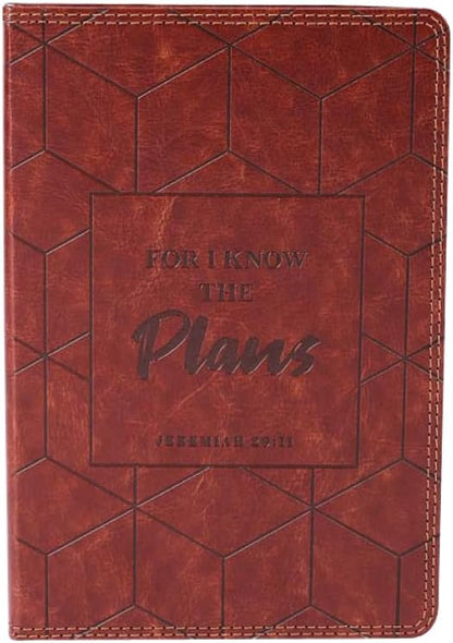 Jeremiah 29:11 Brown Leather Notebook