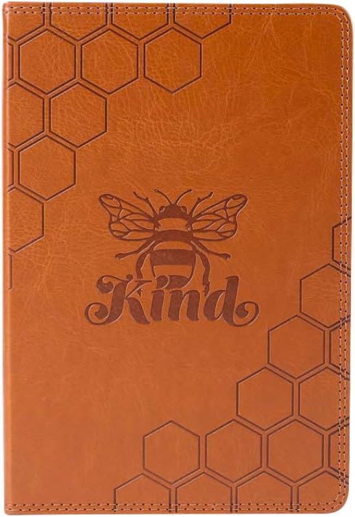 Bee Kind Brown Hardcover Faux Leather Journal