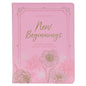 New Beginnings Devotional, Soft leather-look, pink