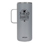 Forged in His Strength Stainless Steel Mug, Gray