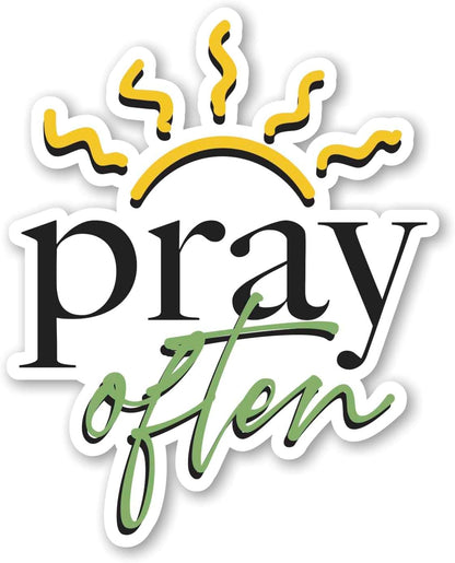 Sticker Pray Often Sun