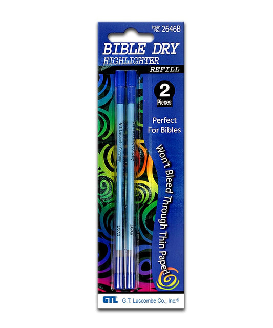 Bible Dry Highlighter Refills (2) Blue Carded