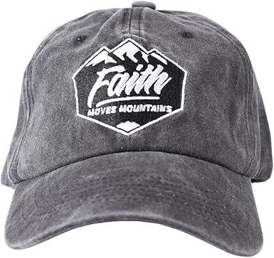 Faith Moves Mountains Hat Grey