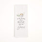 In The Morning When I Rise Classic White 28 x 16 Cotton Fabric Dish Tea Towel