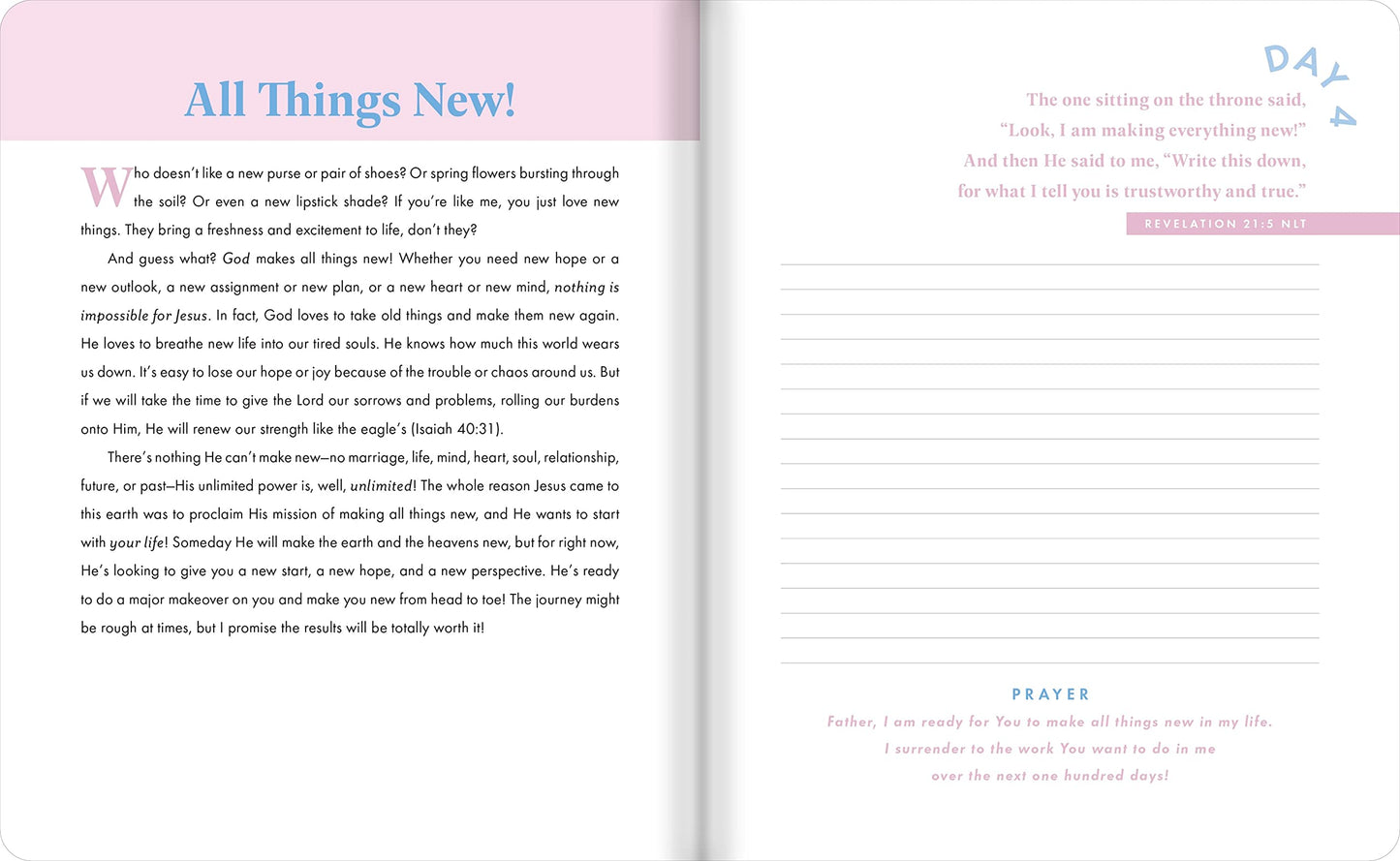 100 Days of All Things New: A Devotional Journal