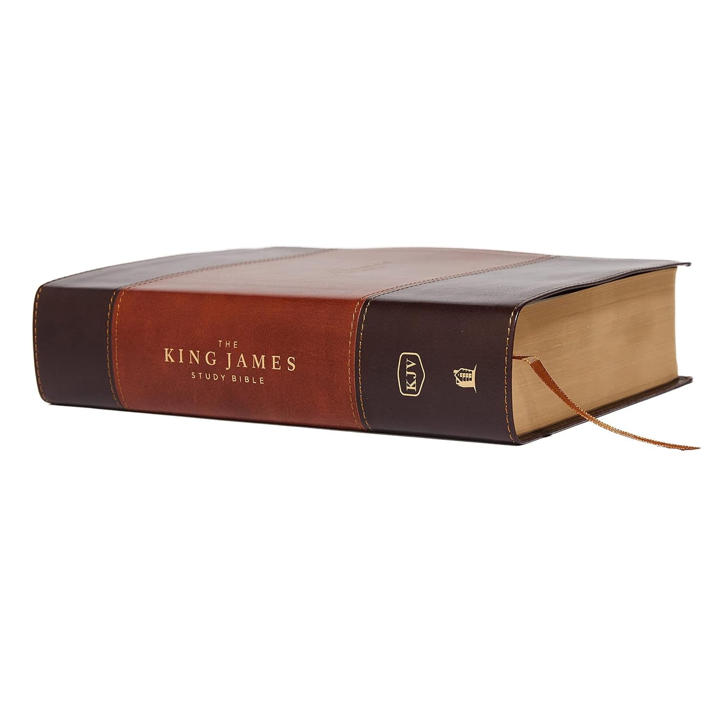 KJV, The King James Study Bible, Leathersoft, Brown, Red Letter, Full-Color Edition