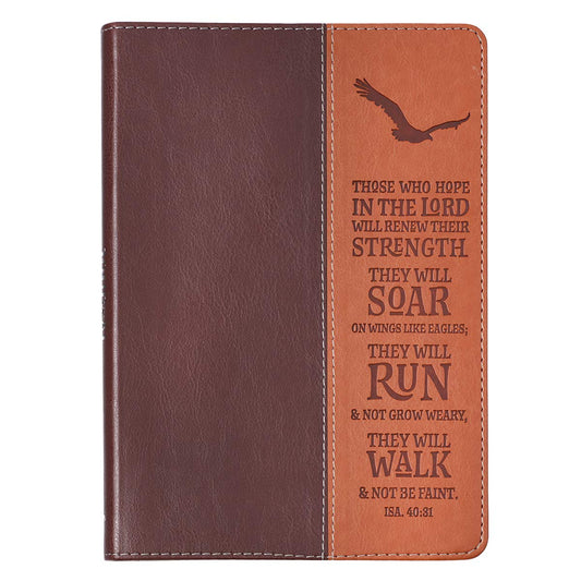 Journal Wings Like Eagles Isaiah 40:31 Bible Verse, Inspirational Scripture Notebook, Ribbon Marker