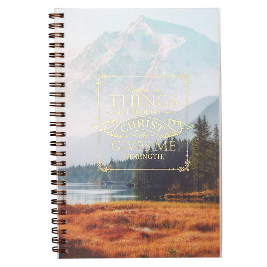 Notebook All Things Through Christ Philippians 4:13 Bible Verse