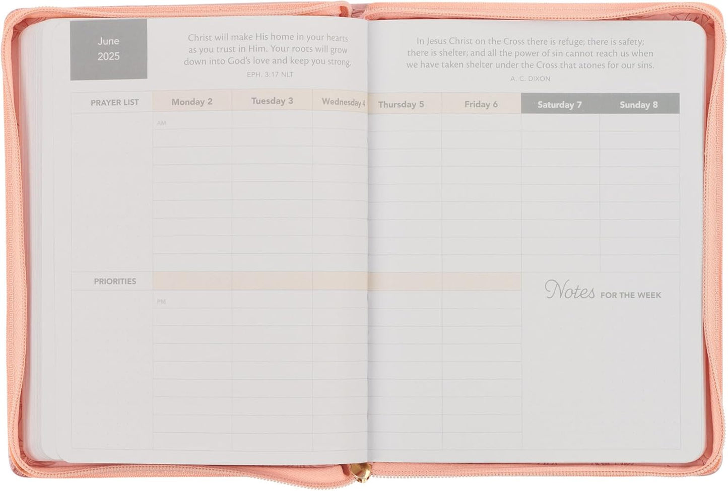 I Can Do Everything Pink Faux Leather 2025 Large 18-month Planner for Women - Philippians 4:13