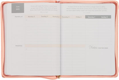 I Can Do Everything Pink Faux Leather 2025 Large 18-month Planner for Women - Philippians 4:13