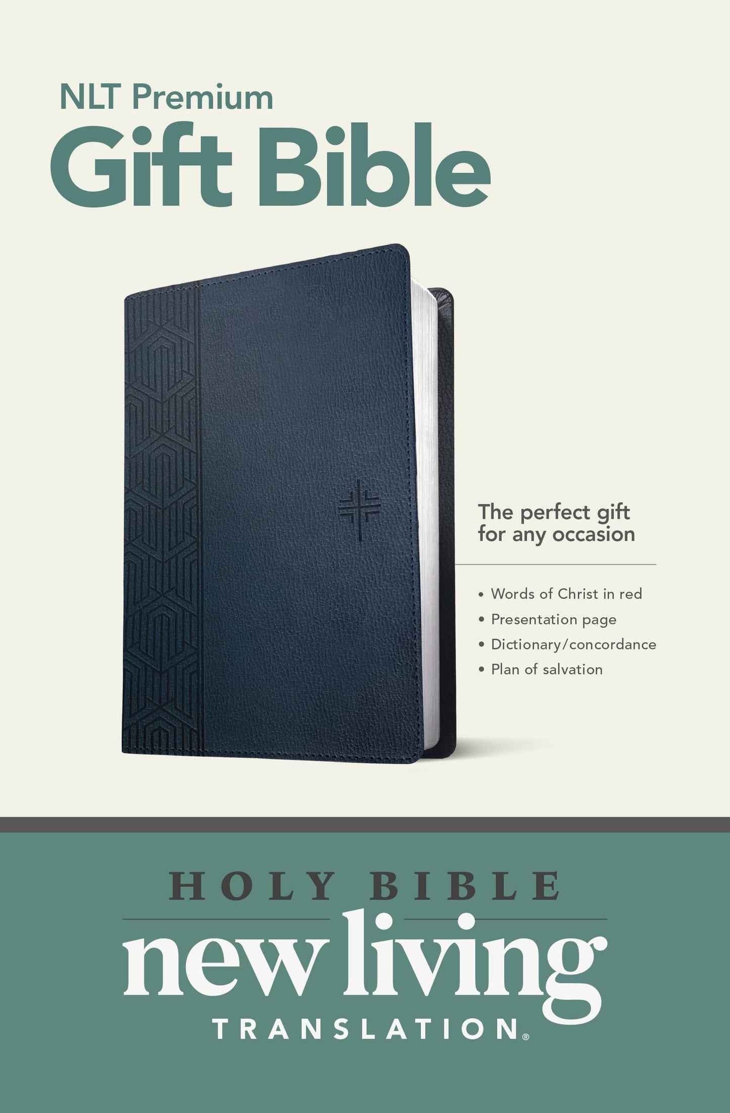 Premium Gift Bible NLT (LeatherLike, Blue, Red Letter)