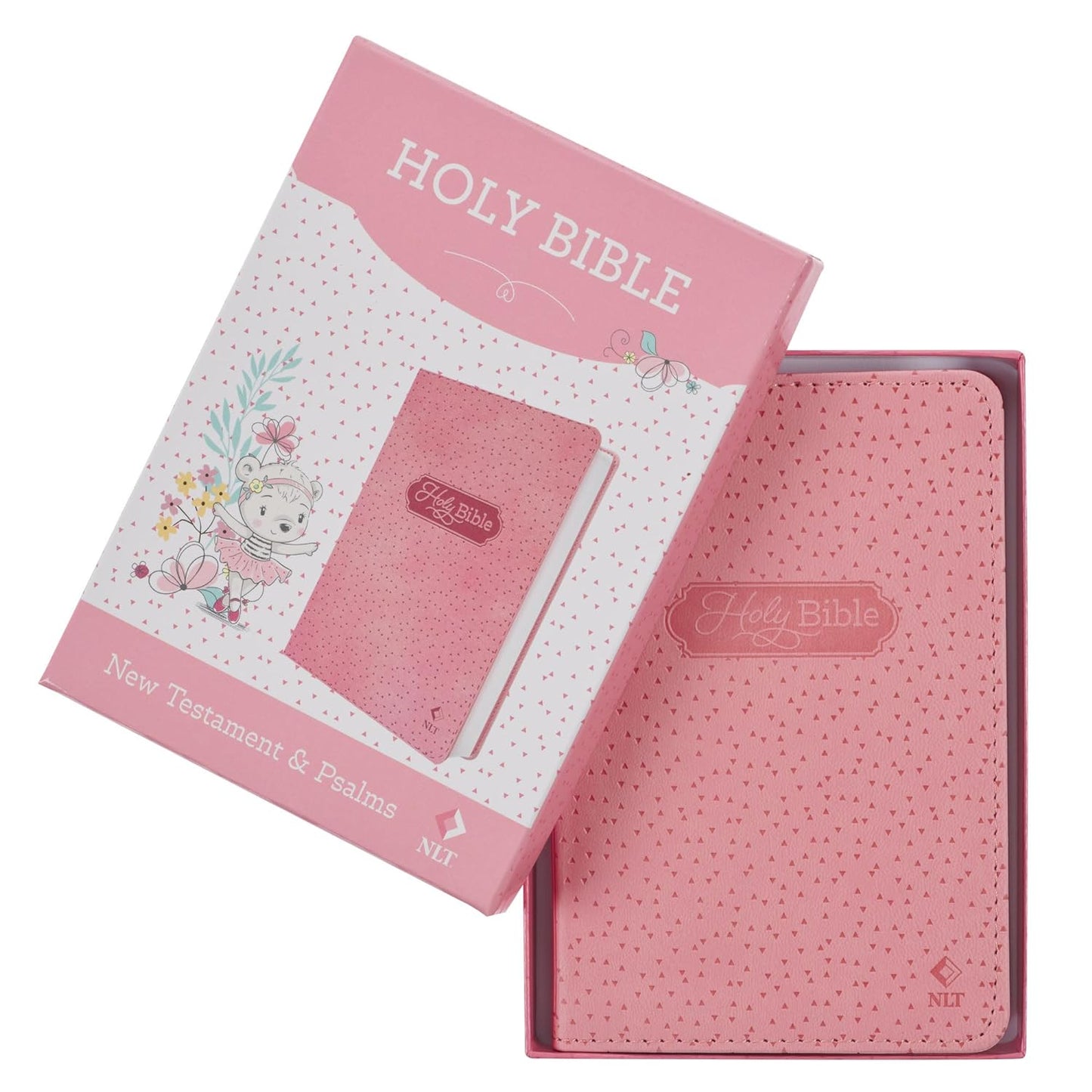 NLT New Testament with Psalms Holy Bible for Baby Girls