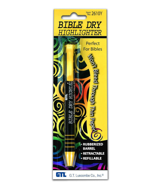 Bible Dry Highlighter - Yellow Carded