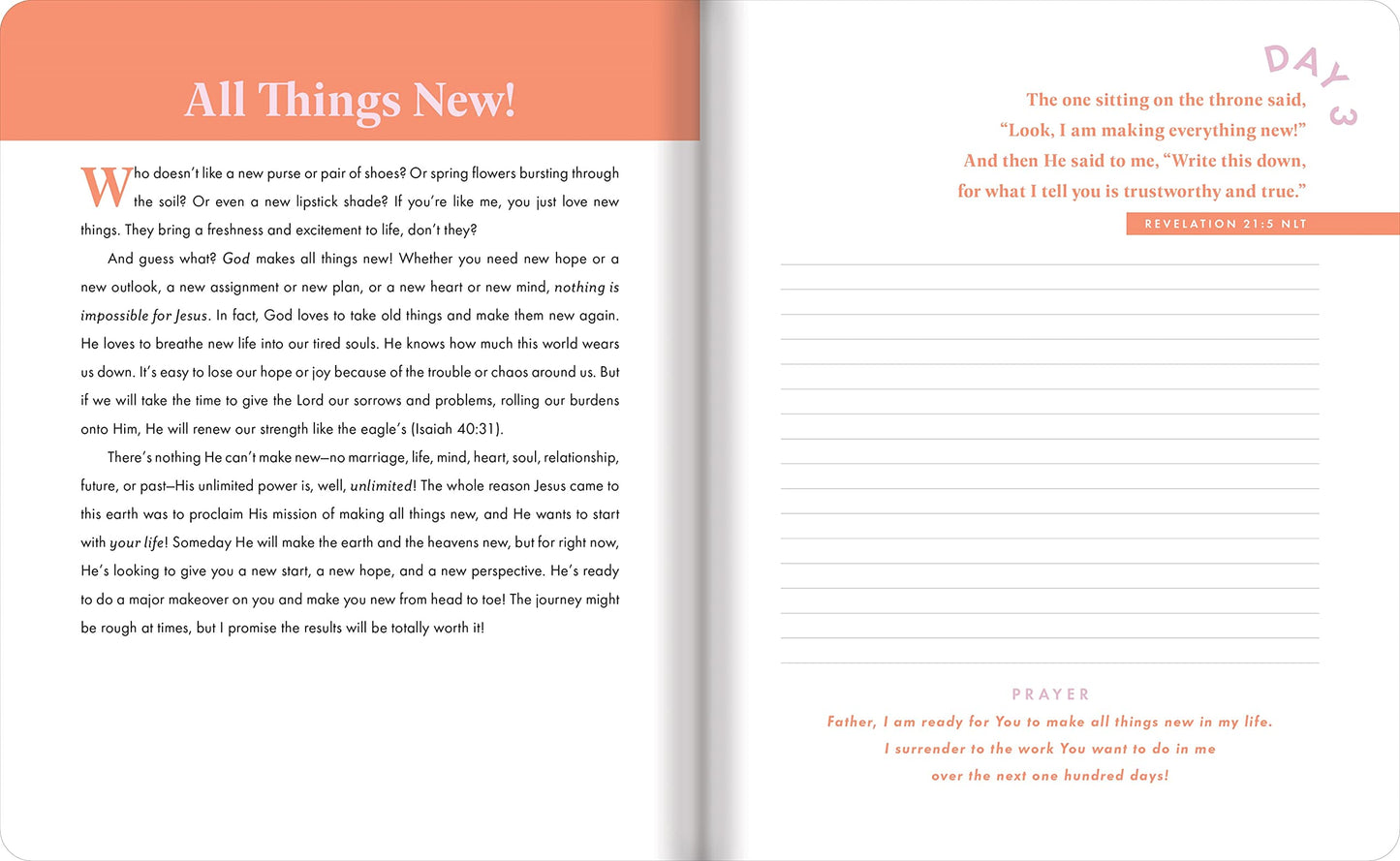 100 Days of All Things New: A Devotional Journal