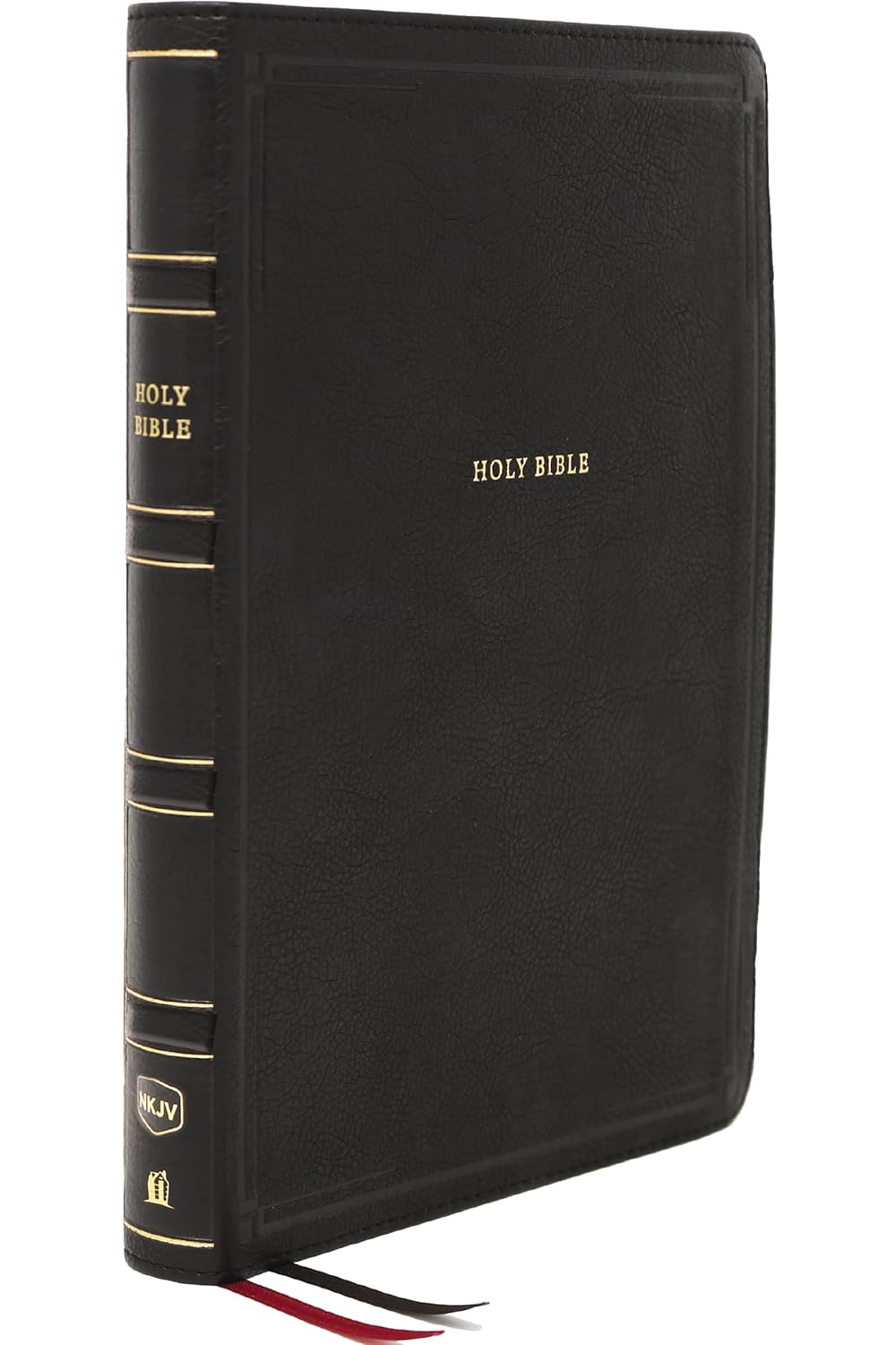 NKJV, Deluxe End-of-Verse Reference Bible, Personal Size Large Print, Leathersoft, Black, Red Letter, Comfort Print: Holy Bible