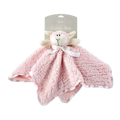 Cuddle Bud-Lamb-Satin Trimmed Blankie