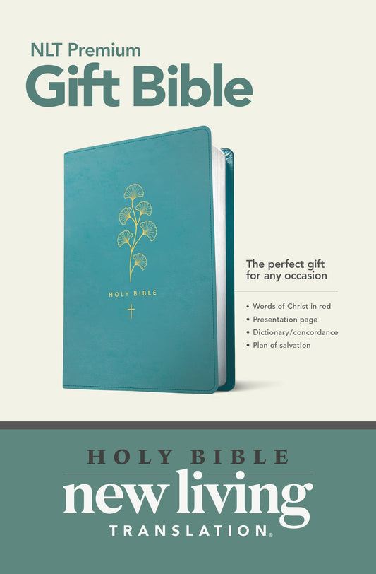 Premium Gift Bible NLT (LeatherLike, Teal, Red Letter)