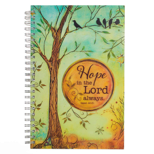 Christian Art Gifts Notebook Hope in the Lord Isaiah 40:31 Bible Verse Inspirational Writing Notebook Gratitude Prayer Journal Flexible PVC Cardstock Cover 128 Ruled Pages w/Scripture, 6 x 8.5 Inches