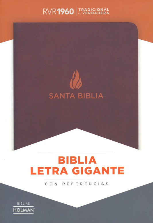 Biblia Reina Valera 1960 Letra Gigante. Piel fabricada, marrón, con índice (Spanish Edition)