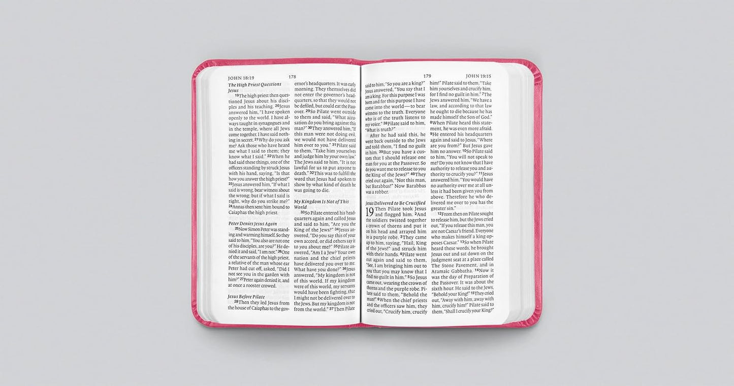 ESV Vest Pocket New Testament with Psalms and Proverbs, Red Letter (TruTone, Berry, Floral Design)