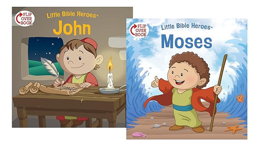 Moses/John Flip-Over Book (Little Bible Heroes™)