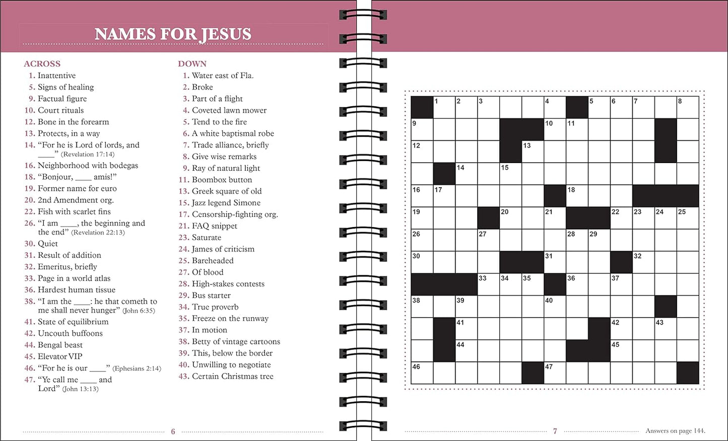 Brain Games - Bible Crossword Puzzles