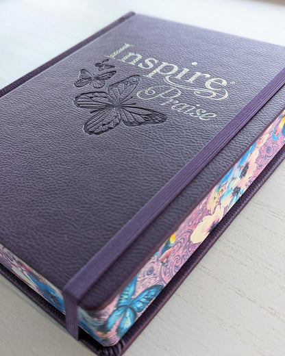 Inspire PRAISE Bible NLT, Filament Enabled, LeatherLike Hardcover, Purple