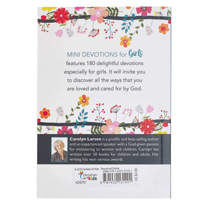 Mini Devotions For Girls | 180 Short and Inspirational Devotions to Encourage, Softcover Gift Book for Tweens