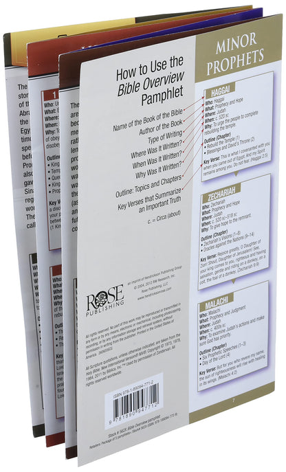 PAMPHLET- Bible Overview: Know Themes, Facts, and Key Verses at a Glance