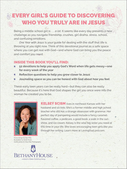 One Year with Jesus: A Weekly Devotional Journal for Middle School Girls