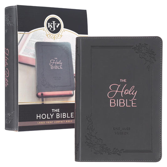 KJV-Compact Bible Gray Large Print