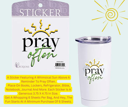 Sticker Pray Often Sun