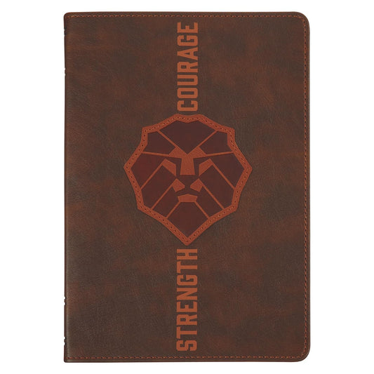 Leather Journal Lion Strength & Courage