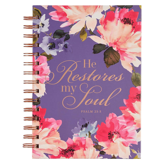 Journal w/Scripture for Women He Restores My Soul Psalm 23:3