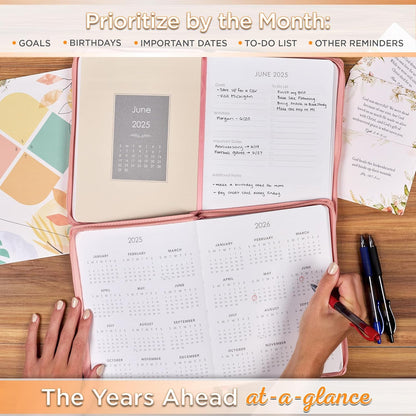 I Can Do Everything Pink Faux Leather 2025 Large 18-month Planner for Women - Philippians 4:13