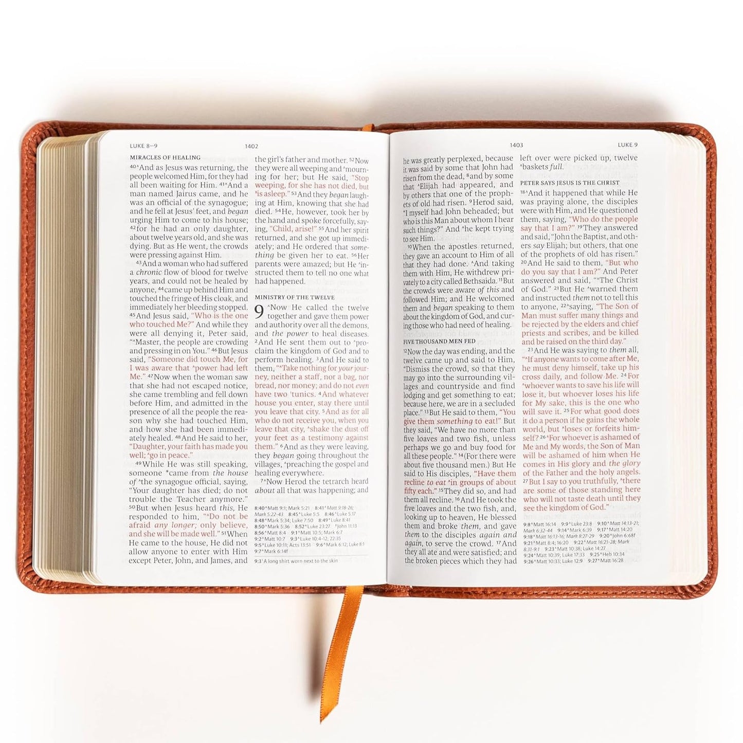 NASB Compact Reference Bible, Burnt Sienna LeatherTouch