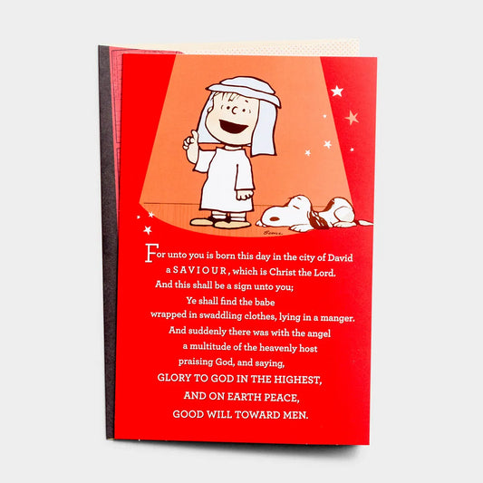 Peanuts Christmas - Saviour, Christ the Lord - 18 Premium Christmas Boxed Cards, KJV