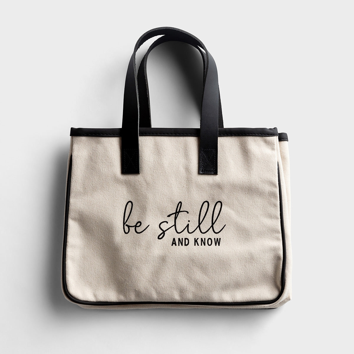 Mini Canvas Tote Bag - Be Still & Know