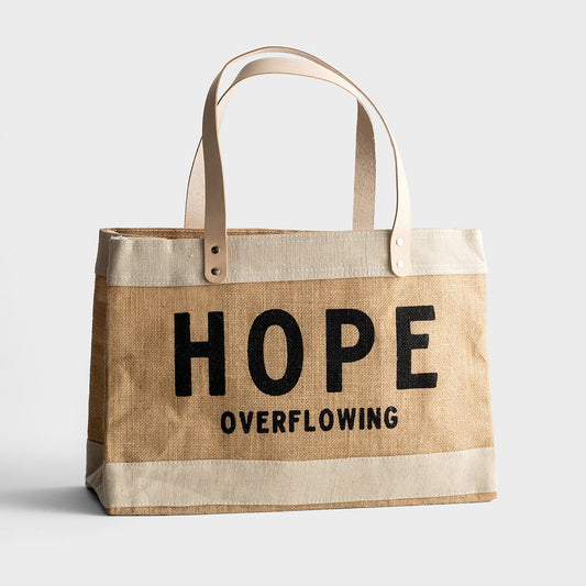 Hope Overflowing - Market Jute Tote Bag