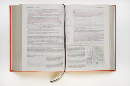 NLT Life Application Study Bible, Third Edition (Hardcover Cloth, Coral, Red Letter)