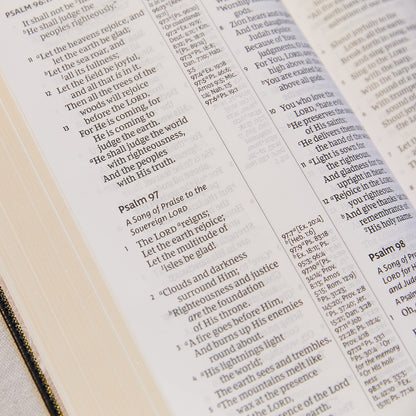 NKJV Giant Print Center-Column Reference Bible, Deluxe Black
